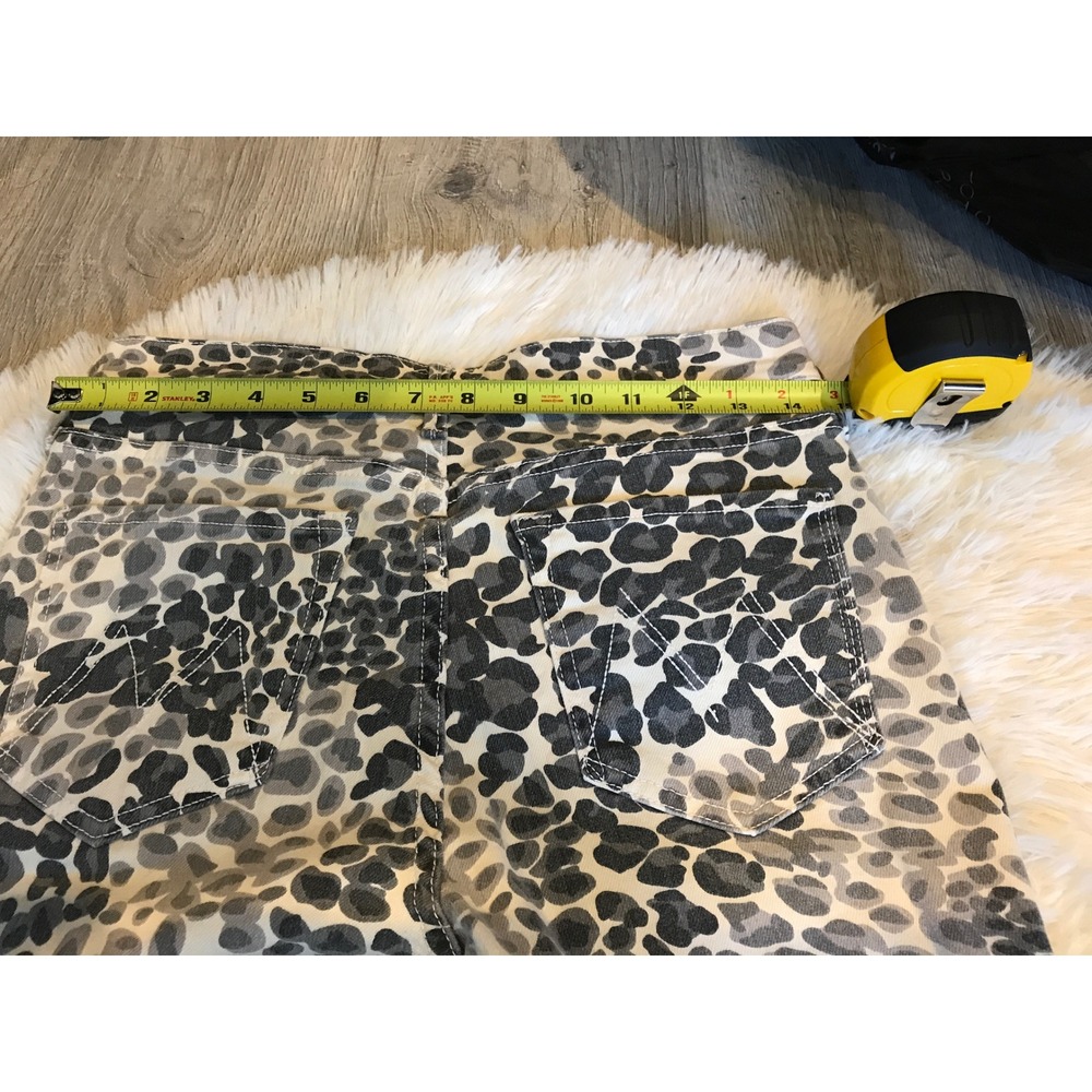 Mother The Mid Rise Dazzler Ankle Jeans Grey Leopard Print 28 - Picture 5 of 9